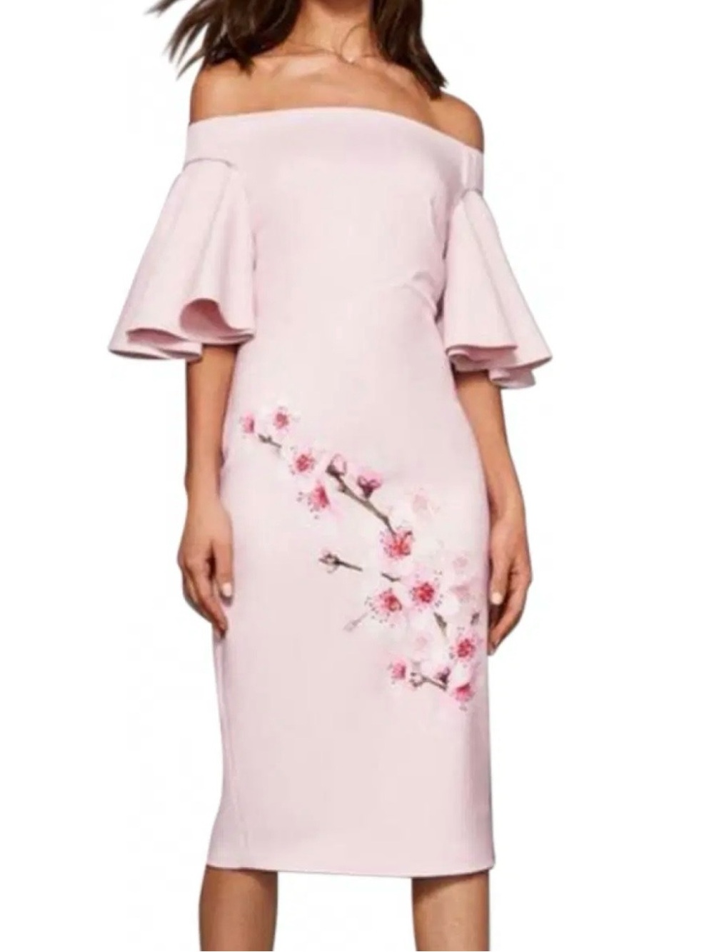 Ted Baker London Calinda Soft Blossom Bardot Dress